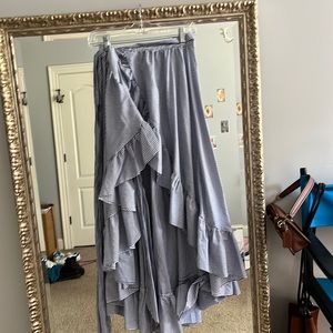 Striped Wrap Skirt